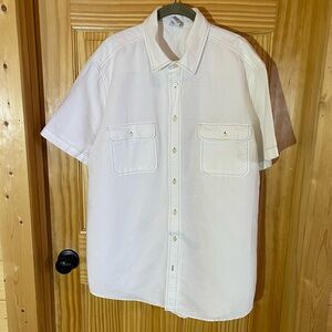 Old Navy Men's White Short Sleeve Button Down Shirt
